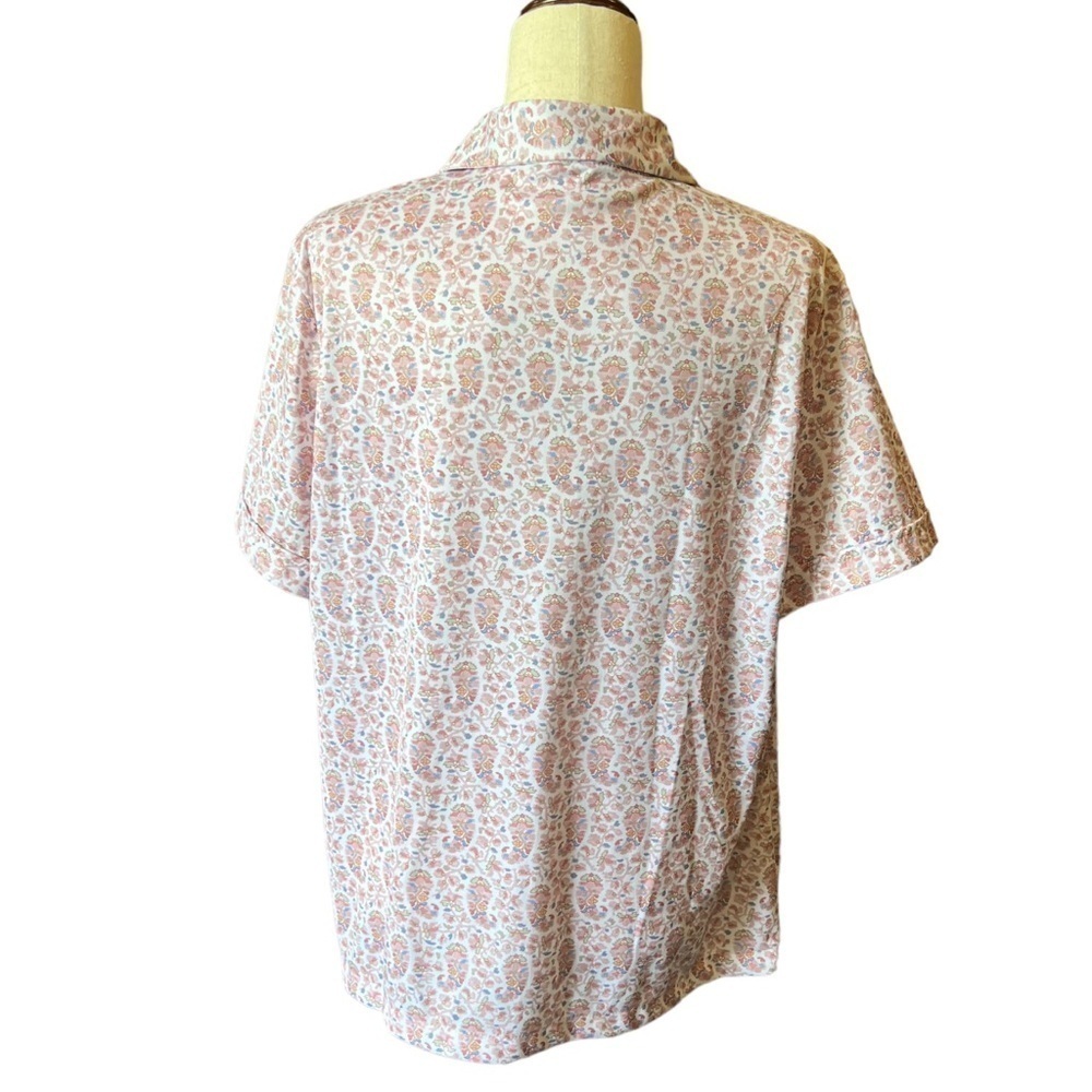 Vintage 70s Sears “The Shirt” XL Paisley Button Down Funky Disco Pink Floral - Picture 5 of 8